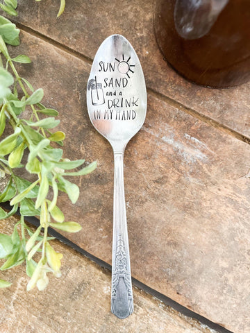 Sun Sand And A Drink In My Hand Vintage Spoon