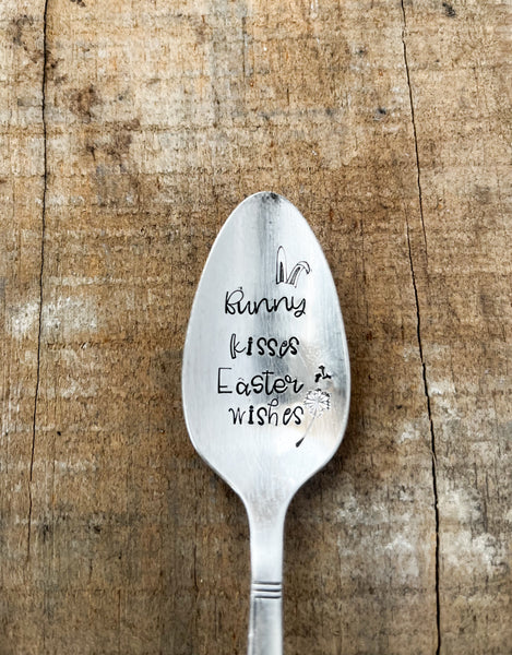 Bunny Kisses Easter Wishes Vintage Spoon