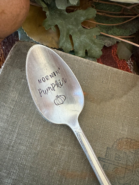 Mornin Pumpkin Vintage Spoon