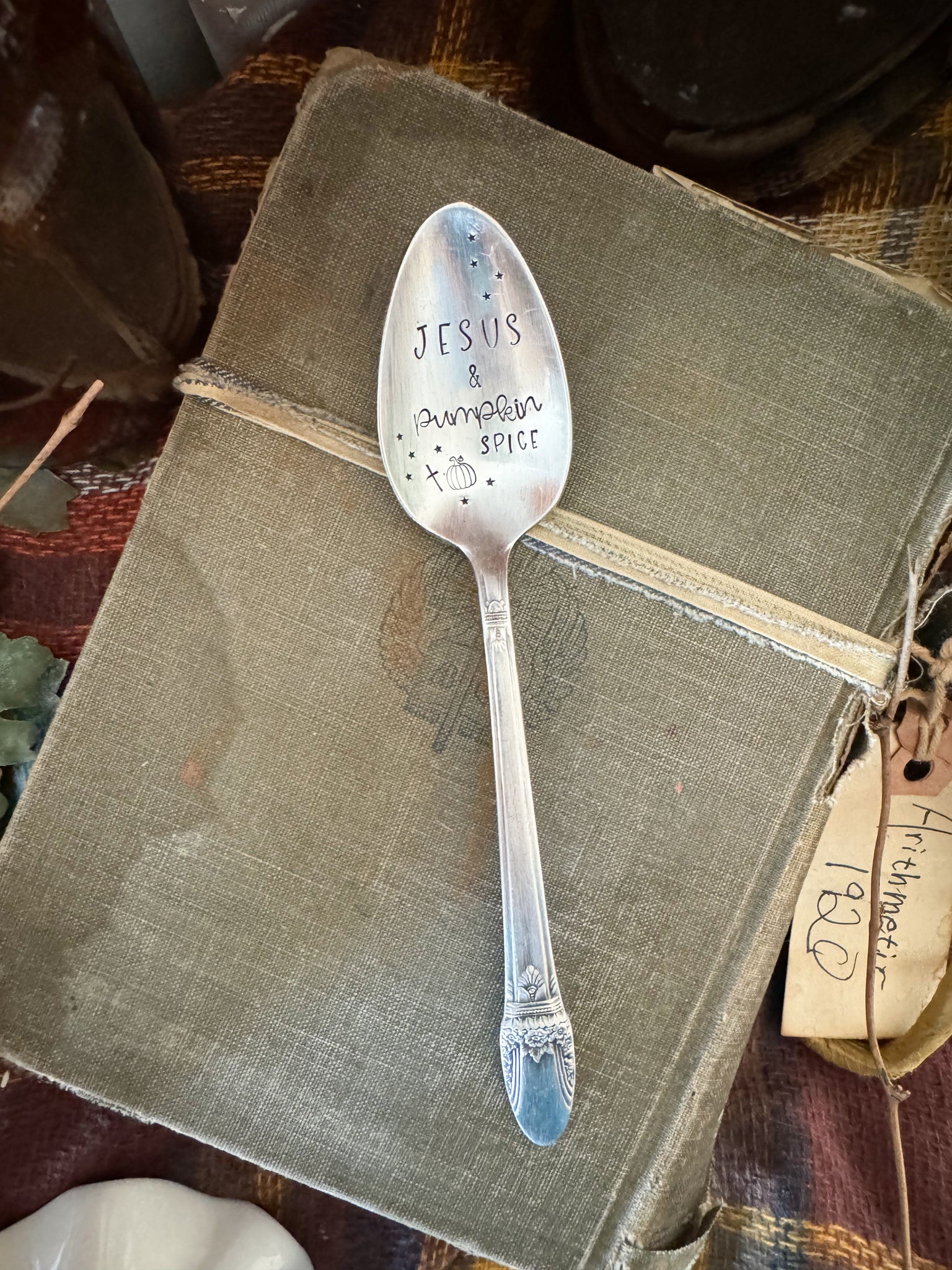 Jesus & Pumpkin Spice Vintage Spoon