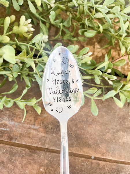 Love, Kisses and Valentines Wishes Vintage Spoon