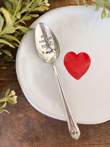 You Make Life Sweet Vintage Spoon
