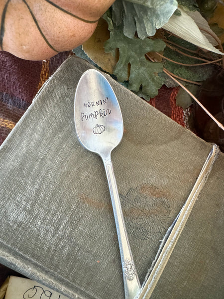 Mornin Pumpkin Vintage Spoon