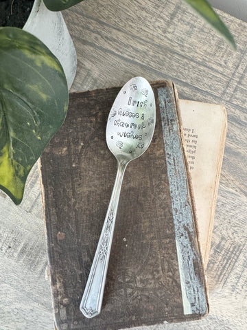 Irish Kisses And Shamrock Wishes Vintage Spoon