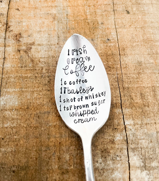 Irish Coffee Recipe Vintage Spoon