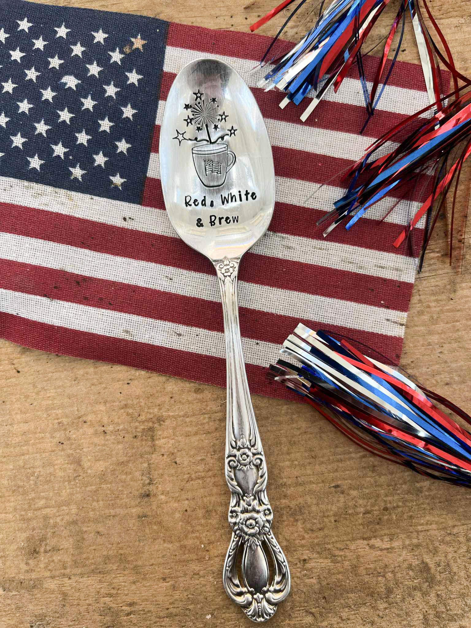 Red White & Brew Vintage Spoon