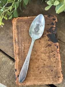 Dad, I Love You Deerly Vintage Spoon