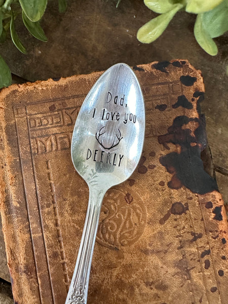 Dad, I Love You Deerly Vintage Spoon