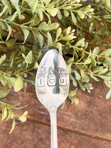 I Love You Mason Jars Vintage Spoon