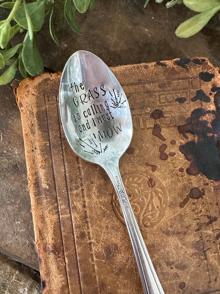 The Grass Is Calling And I Must Mow Vintage Spoon