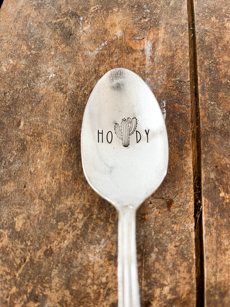 Howdy Cactus Vintage Spoon