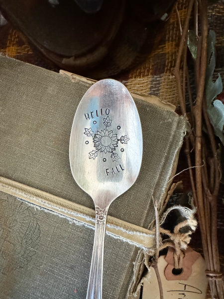 Hello Fall Vintage Spoon