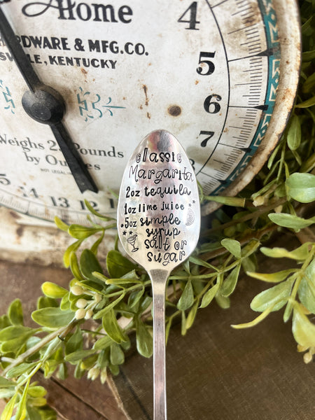 Margarita Recipe Vintage Spoon