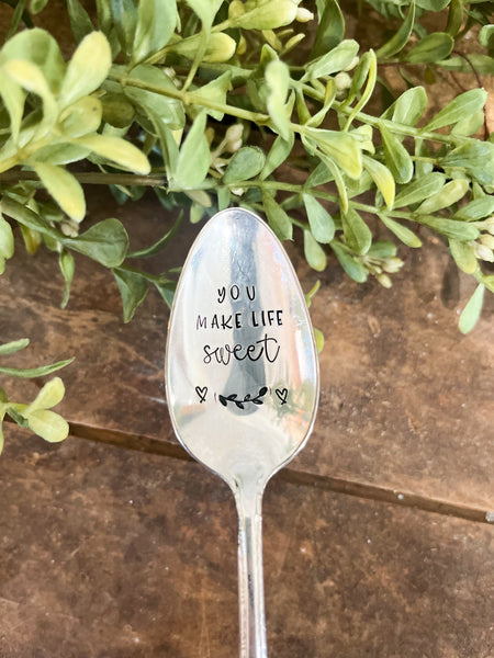 You Make Life Sweet Vintage Spoon