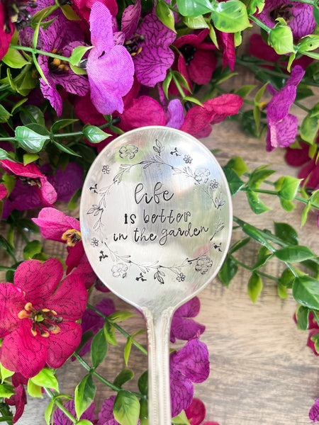 Life Is Better In The Garden Vintage spoon