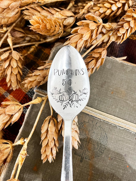 Pumpkins 5 Cents Vintage Spoon