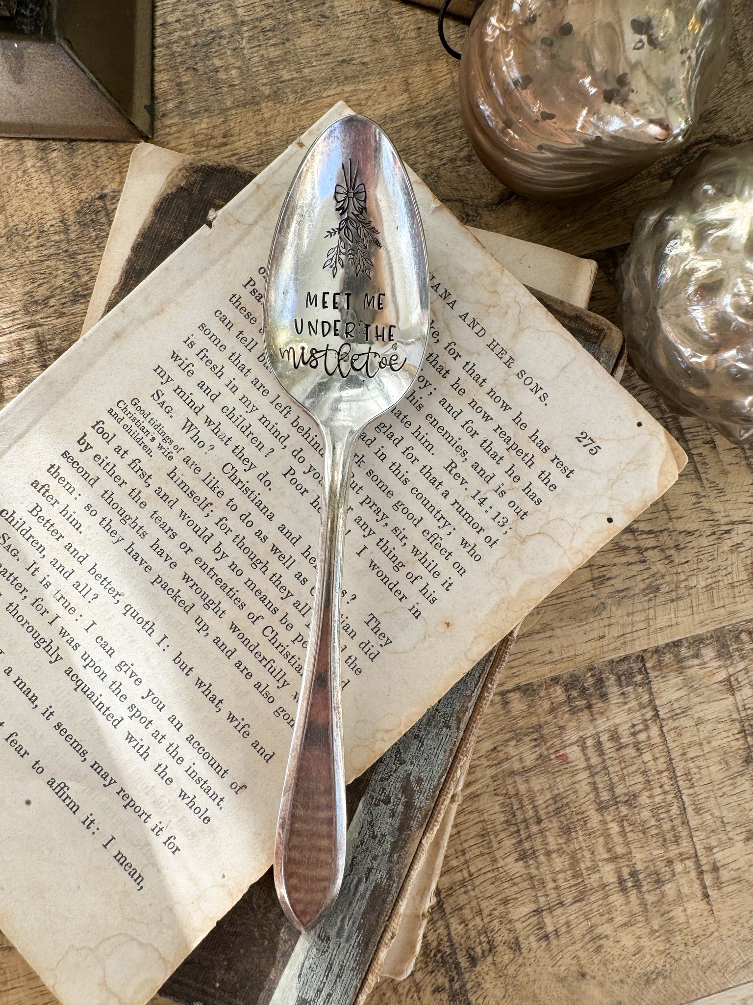 Meet Me Under The Mistletoe Vintage Spoon