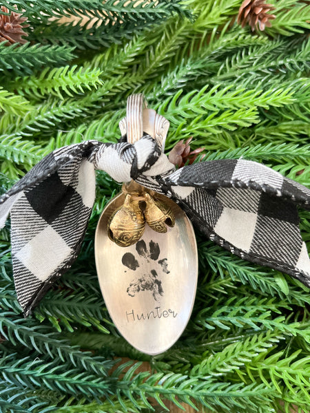 Pet Engraved Vintage Spoon Ornament