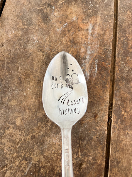 On A Dark Desert Highway Vintage Spoon