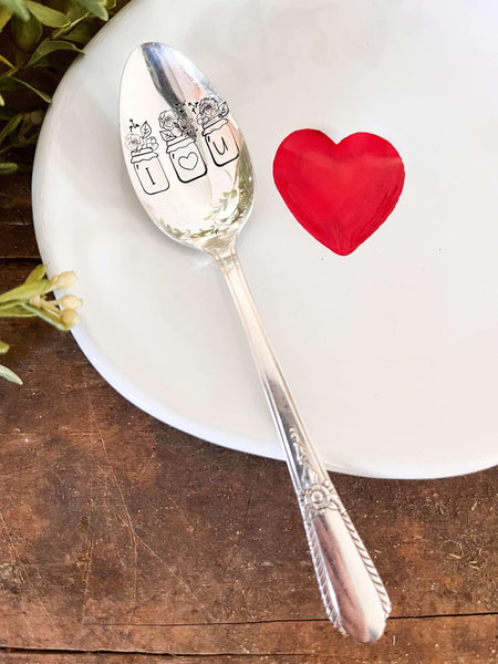 I Love You Mason Jars Vintage Spoon