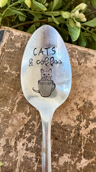 Cats & Coffee Vintage Spoon