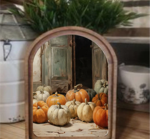 Arch Pumpkin Door Sign
