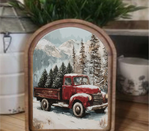 Arch Red Truck Sign