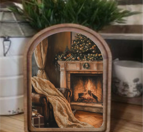 Arch Christmas Mantel Sign