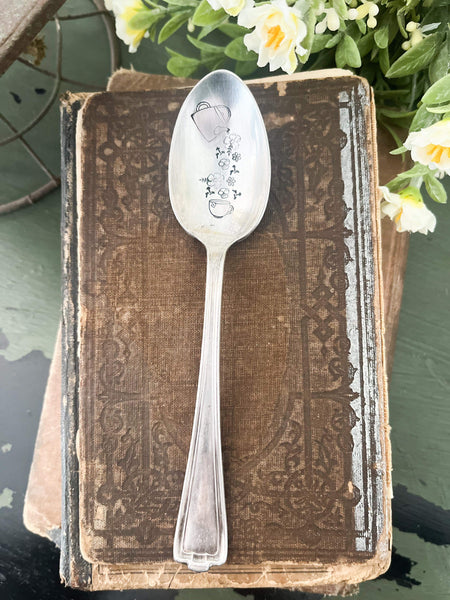 Floral Coffee or Tea Vintage Spoon