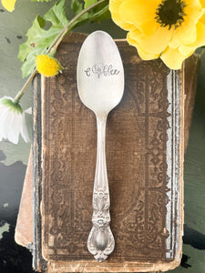 Coffee With A Flower Vintage Spoon