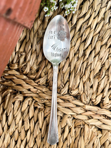 On A Dark Desert Highway Vintage Spoon