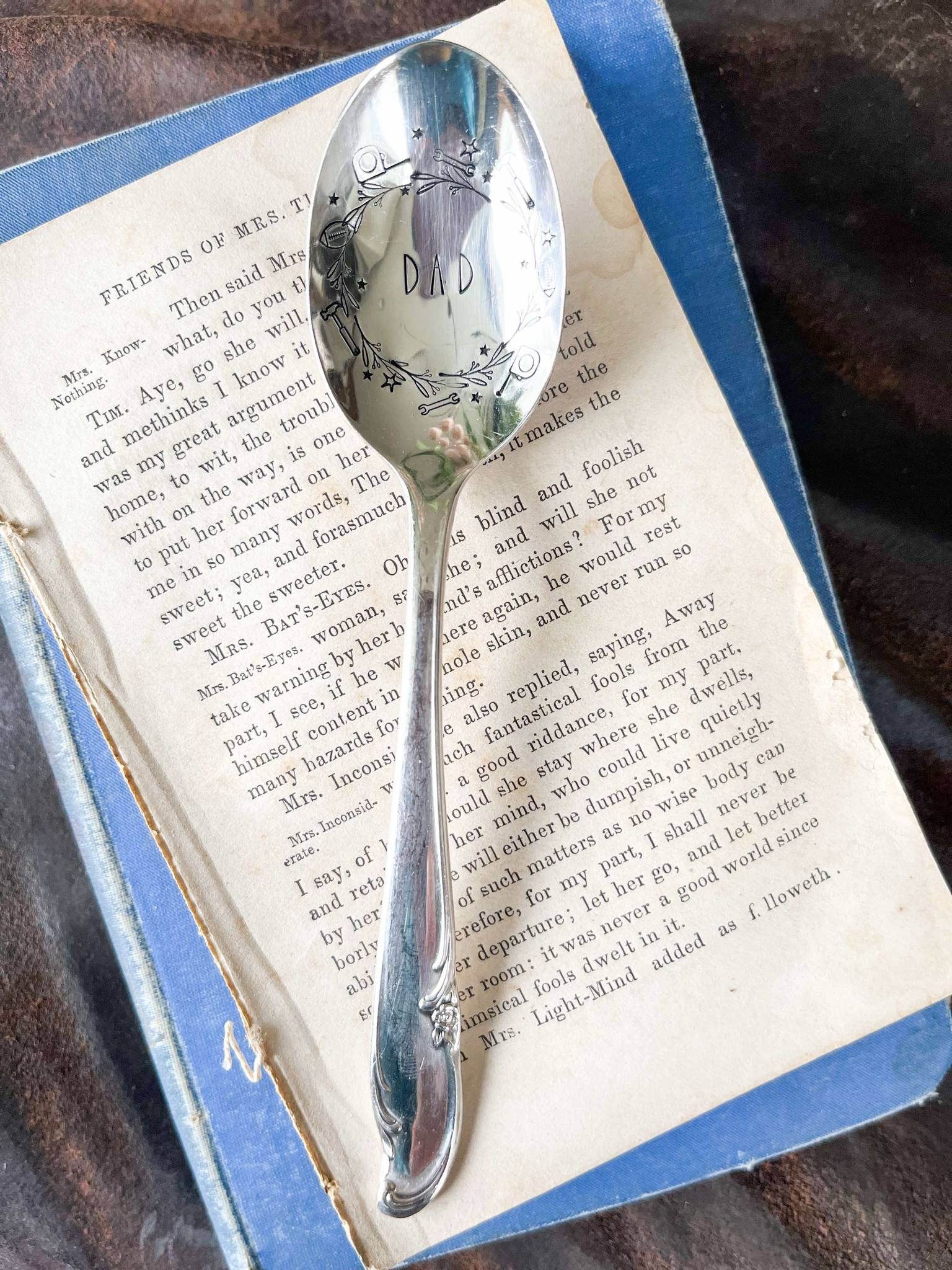 Dad With Garland Vintage Spoon
