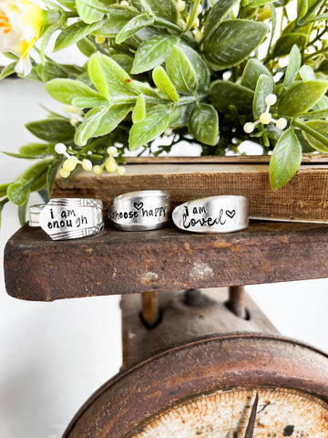Positive Affirmation Spoon Ring