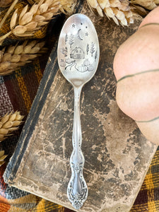 Fall Barn Scene Vintage Spoon