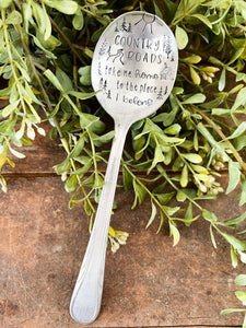 Country Roads Song Vintage spoon