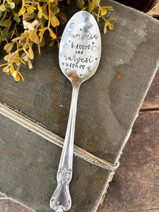 Pumpkin Kisses & Harvest Wishes Vintage Spoon