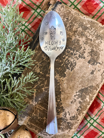 Meowy Christmas Vintage Spoon