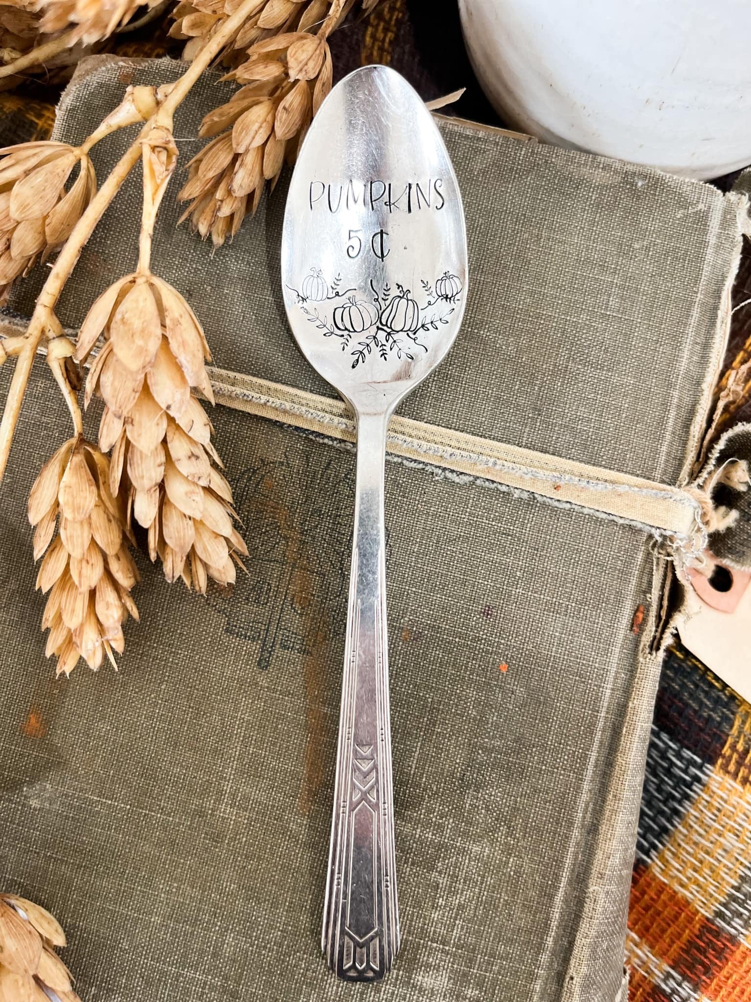 Pumpkins 5 Cents Vintage Spoon
