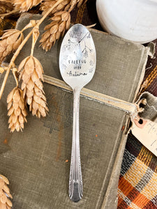 Falling Into Autumn Vintage Spoon