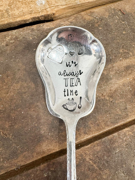 It’s Always Tea Time Vintage Sugar Spoon