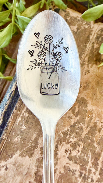 Lucky Clover Bouquet Vintage Spoon