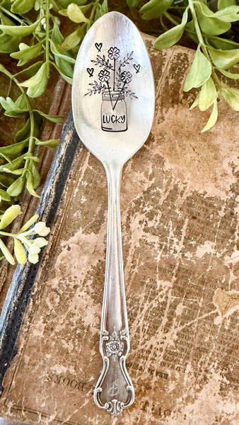 Lucky Clover Bouquet Vintage Spoon