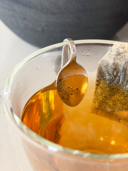 Tea Bag Hook Vintage Baby Spoon