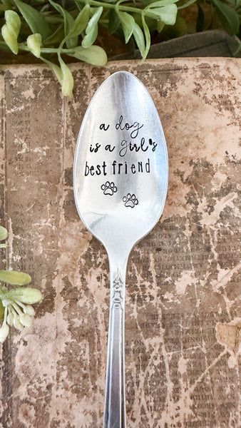 A dog is a girls best friend Vintage Spoon