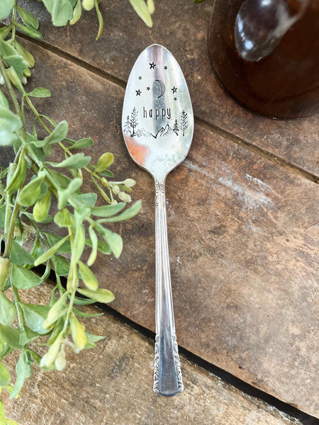 Happy Mountain Theme Vintage spoon