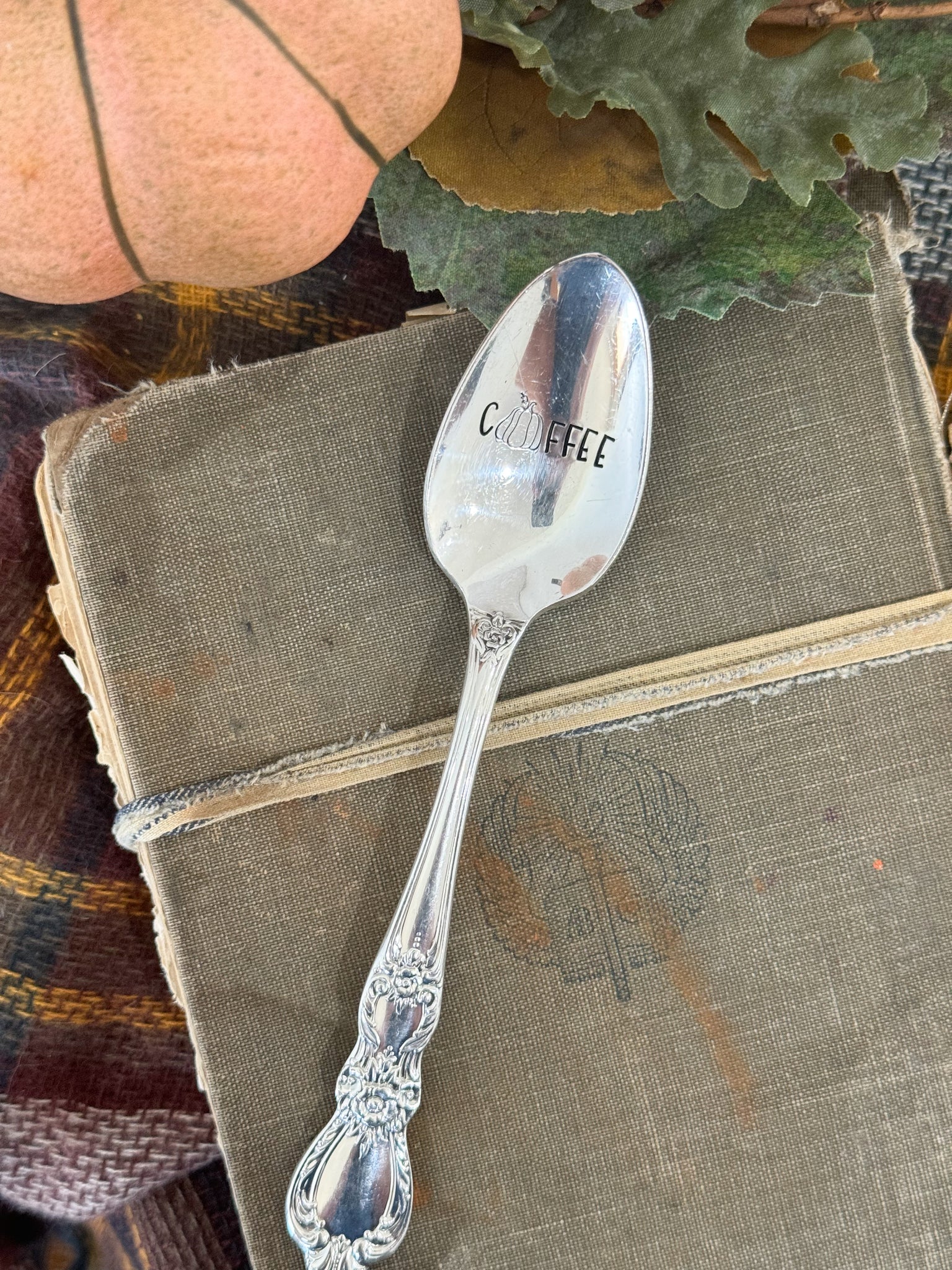 Coffee With A Pumpkin Vintage Spoon
