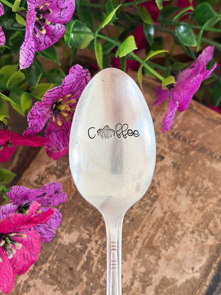 Coffee With A Flower Vintage Spoon
