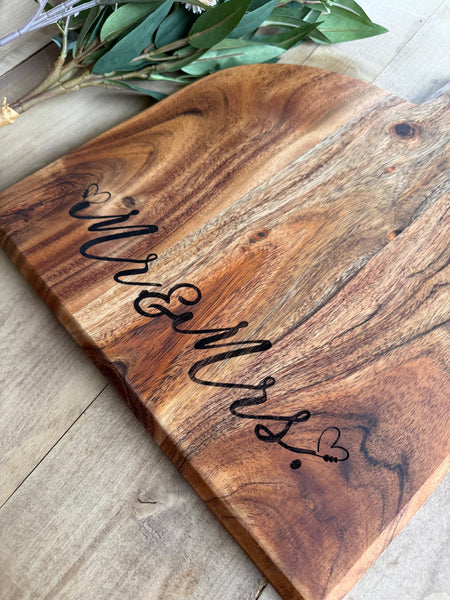 Mr. & Mrs. Wedding Charcuterie Board