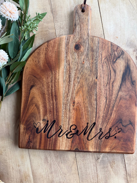 Mr. & Mrs. Wedding Charcuterie Board