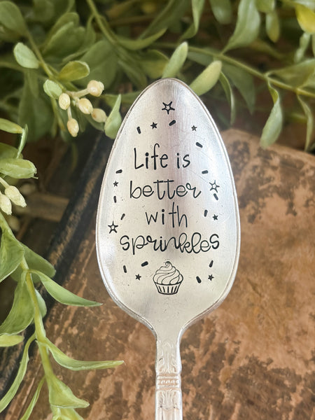 Life is Better with Sprinkles Vintage Spoon